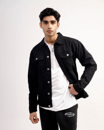Jet Black Denim Jacket