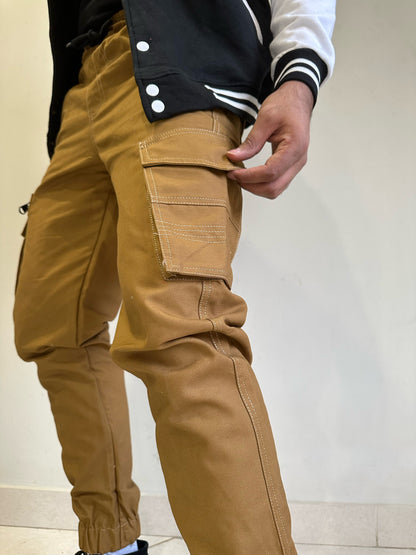 Camel Brown Cargo Pants