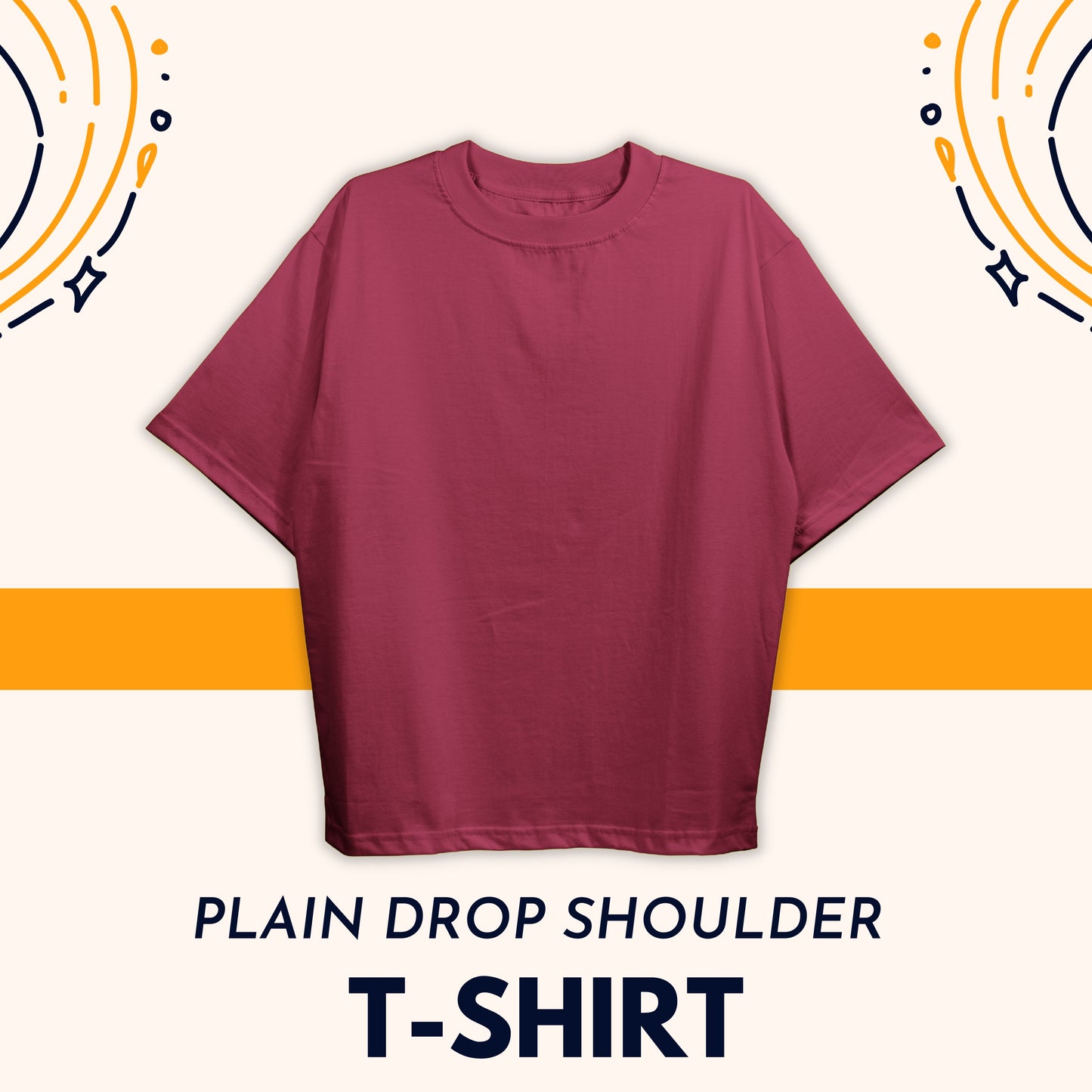 Plain Drop Shoulder Tee