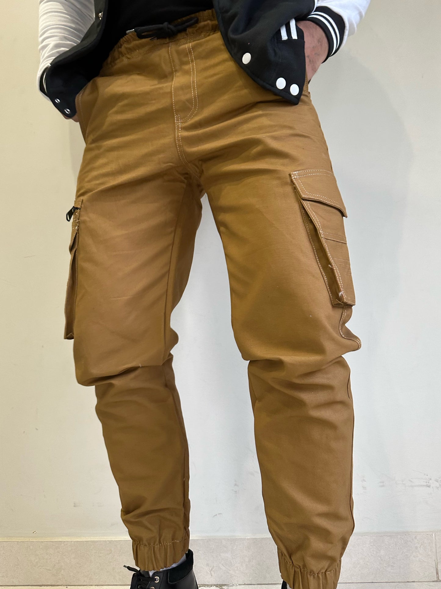 Camel Brown Cargo Pants