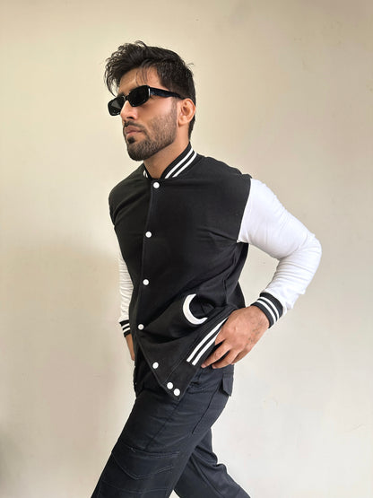 Black And White Baseball Jacket