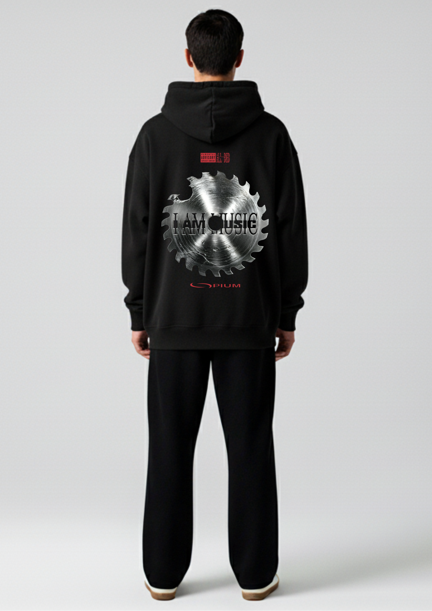 Metallic Pulse Oversized Hoodie