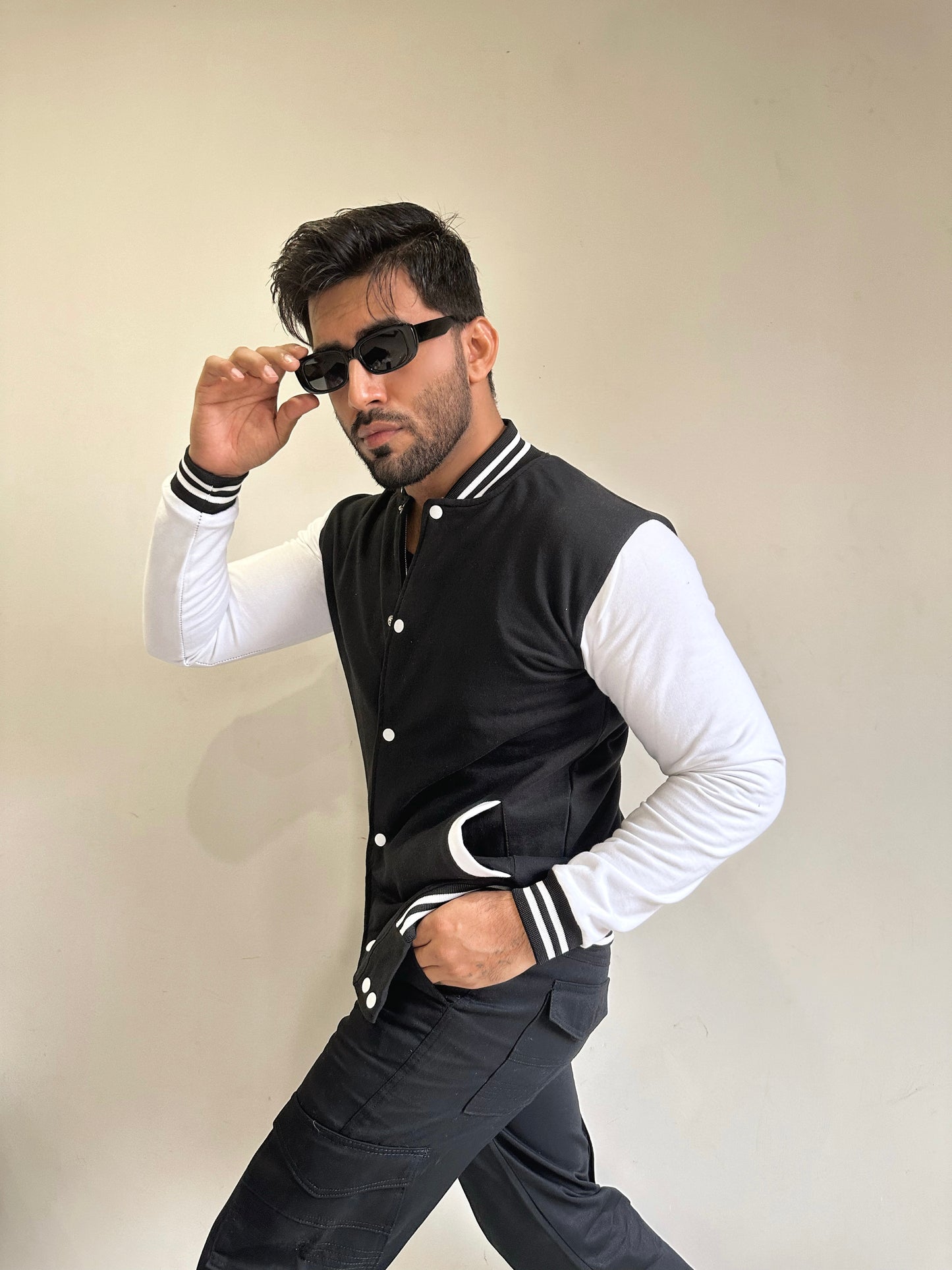 Black And White Baseball Jacket