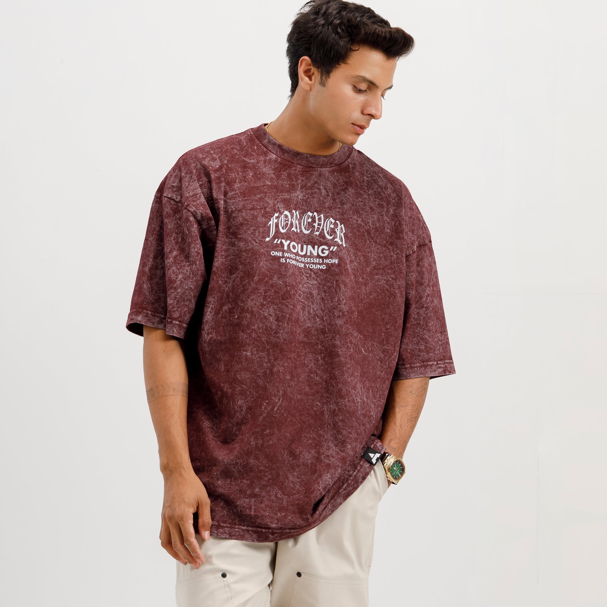 Forever Young Washed Oversized T-Shirt