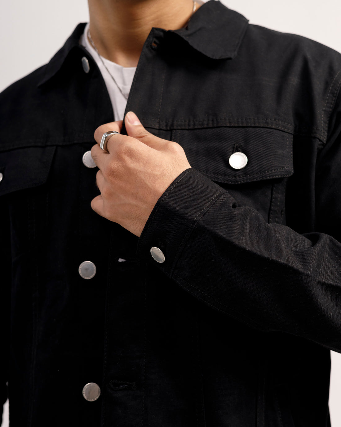 Jet Black Denim Jacket