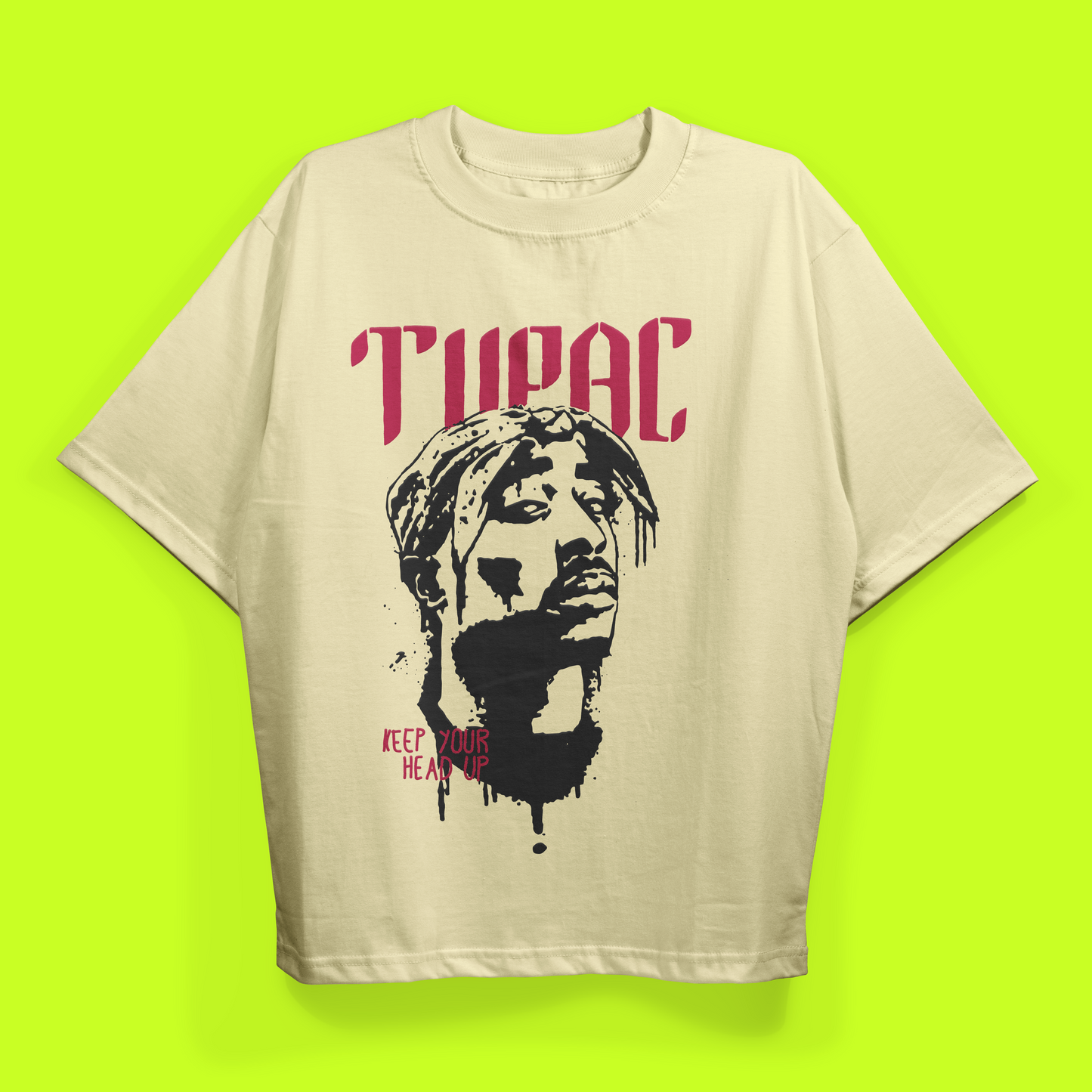 Tupac Drop Shoulder Tee