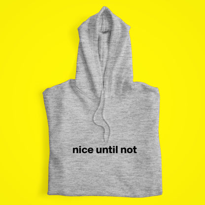 Nice Until Not Hoodie