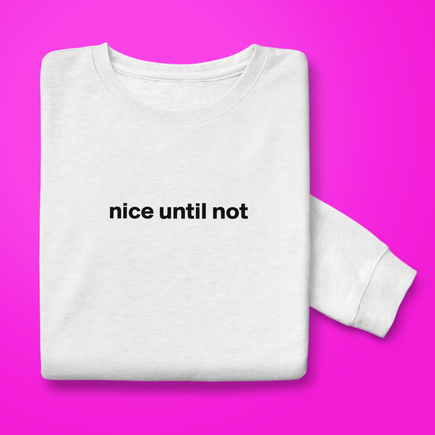 Nice Until Not Sweatshirt