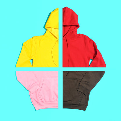 Pack Of 4 Plain Hoodies