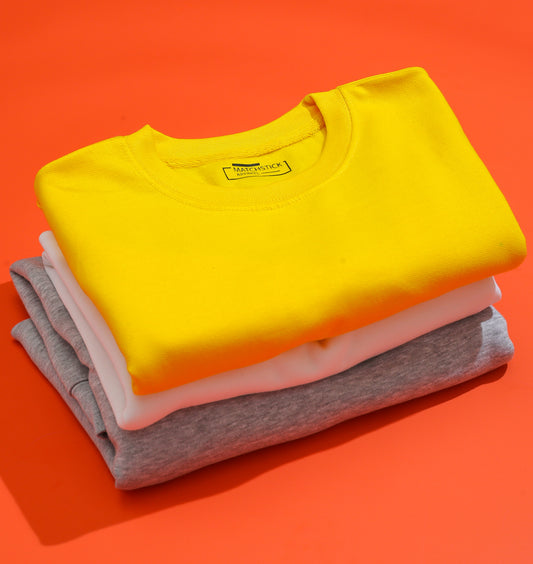 Pack Of 3 Plain Sweatshirts